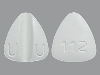 This is a Tablet imprinted with U U on the front, 112 on the back.