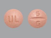 Bisoprolol Fumarate: This is a Tablet imprinted with UL on the front, 5  5 on the back.