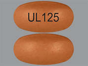 Divalproex Sodium: This is a orange oval Tablet Dr imprinted with UL125 on the front, nothing on the back, and is manufactured by UNICHEM PHARMAC.