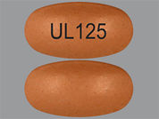 Divalproex Sodium: This is a Tablet Dr imprinted with UL125 on the front, nothing on the back.
