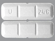 Buspirone Hcl: This is a Tablet imprinted with U 246 on the front, nothing on the back.