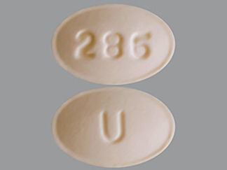 This is a Tablet imprinted with 286 on the front, U on the back.