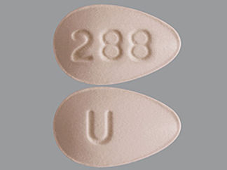 This is a Tablet imprinted with 288 on the front, U on the back.