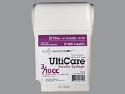 Ulticare: This is a Syringe Empty Disposable imprinted with nothing on the front, nothing on the back.