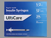 Insulin Syringe: This is a Syringe Empty Disposable imprinted with nothing on the front, nothing on the back.