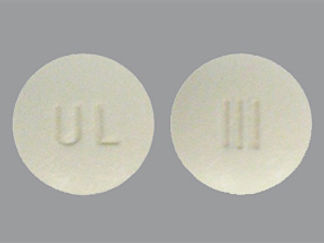 This is a Tablet imprinted with UL on the front, III on the back.