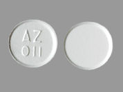 Non-Aspirin: This is a Tablet imprinted with AZ  011 on the front, nothing on the back.