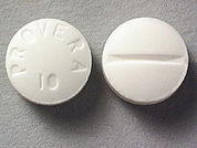 Provera: This is a Tablet imprinted with PROVERA  10 on the front, nothing on the back.