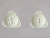 Xanax Xr: This is a Tablet Er 24 Hr imprinted with X on the front, 3 on the back.