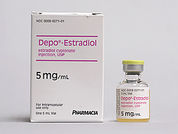 Depo-Estradiol: Esto es un Vial imprimido con nada en la parte delantera, nada en la parte posterior, y es fabricado por None.