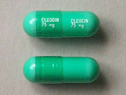 Cleocin Hcl: Esto es un Cápsula imprimido con CLEOCIN  75 mg en la parte delantera, CLEOCIN  75 mg en la parte posterior, y es fabricado por None.