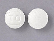 Tolterodine Tartrate: This is a Tablet imprinted with TO on the front, nothing on the back.