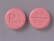 Pacerone: This is a Tablet imprinted with P 200 on the front, U-S  0147 on the back.