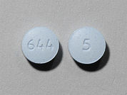 Metolazone: This is a Tablet imprinted with 644 on the front, 5 on the back.