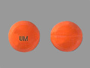 Marinol: This is a Capsule imprinted with UM on the front, nothing on the back.