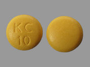 Klor-Con: This is a Tablet Er imprinted with KC  10 on the front, nothing on the back.