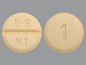 Bumetanide: This is a Tablet imprinted with U-S  41 on the front, 1 on the back.
