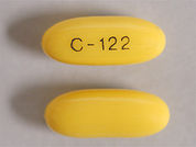 Amantadine Hcl: This is a Capsule imprinted with C-122 on the front, nothing on the back.