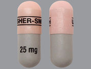 Qudexy Xr: This is a Capsule Sprinkle Er 24 Hr imprinted with UPSHER-SMITH on the front, 25 mg on the back.