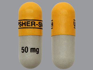 Esto es un Cápsula Para Rociar Er 24 Hr imprimido con UPSHER-SMITH en la parte delantera, 50 mg en la parte posterior, y es fabricado por None.