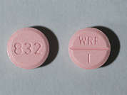 Jantoven: This is a pink round Tablet imprinted with WRF  1 on the front, 832 on the back, and is manufactured by UPSHER SMITH LA.