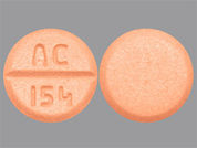 Haloperidol: Esto es un Tableta imprimido con AC  154 en la parte delantera, nada en la parte posterior, y es fabricado por None.