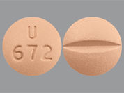 Fluvoxamine Maleate: This is a Tablet imprinted with U  672 on the front, nothing on the back.