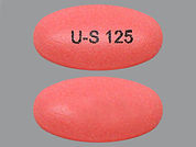Divalproex Sodium: This is a Tablet Dr imprinted with U-S 125 on the front, nothing on the back.