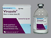 Virazole: Esto es un Vial Nebulizador imprimido con nada en la parte delantera, nada en la parte posterior, y es fabricado por None.