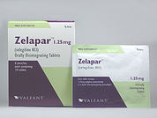 Zelapar: This is a Tablet Disintegrating imprinted with V on the front, nothing on the back.