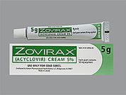 Zovirax: Esto es un Crema imprimido con nada en la parte delantera, nada en la parte posterior, y es fabricado por None.