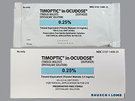 Timoptic 0.25 % Dropperette Single-use Drop Dispenser