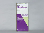 Mestinon: This is a Solution Oral imprinted with nothing on the front, nothing on the back.