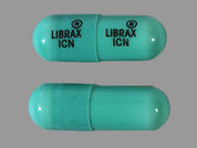 Librax: Esto es un Cápsula imprimido con logo and LIBRAX  ICN en la parte delantera, logo and LIBRAX  ICN en la parte posterior, y es fabricado por None.