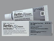 Retin-A: This is a Cream imprinted with nothing on the front, nothing on the back.