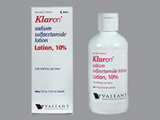 Klaron: This is a Suspension Topical imprinted with nothing on the front, nothing on the back.