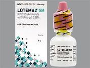 Lotemax Sm: Esto es un Gotas Gel imprimido con nada en la parte delantera, nada en la parte posterior, y es fabricado por None.