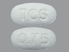 Esto es un Tableta LP 24 Hr imprimido con 0.75 en la parte delantera, TCS en la parte posterior.