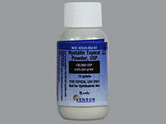This is a Powder imprinted with nothing on the front, nothing on the back, and is manufactured by VENSUN/STRIDES.