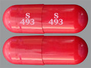 Amantadine Hcl: This is a Capsule imprinted with S  493 on the front, S  493 on the back.