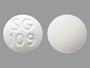 Carisoprodol: This is a Tablet imprinted with SG  109 on the front, nothing on the back.