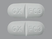 Combivir: This is a Tablet imprinted with GX FC3 on the front, GX FC3 on the back.