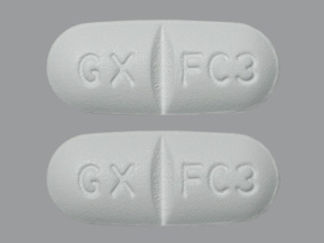 This is a Tablet imprinted with GX FC3 on the front, GX FC3 on the back.