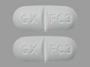 This is a Tablet imprinted with GX FC3 on the front, GX FC3 on the back.