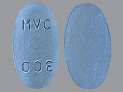 Selzentry: This is a Tablet imprinted with MVC 300 on the front, nothing on the back.