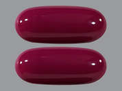 Vitamed Md One Rx: This is a purple oblong Capsule imprinted with nothing on the front, nothing on the back, and is manufactured by VITAMEDMD.