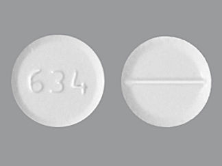 Esto es un Tableta De Desintegración imprimido con 634 en la parte delantera, nada en la parte posterior, y es fabricado por None.