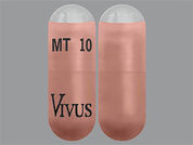 Pancreaze: This is a Capsule Dr imprinted with MT 10 on the front, VIVUS on the back.