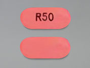 Rocaltrol: This is a Capsule imprinted with R50 on the front, nothing on the back.