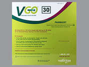 Vgo 30: This is a Each imprinted with nothing on the front, nothing on the back, and is manufactured by MANNKIND CORPOR.